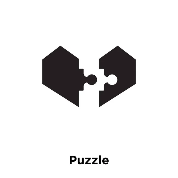 Puzzle Icono Vector Aislado Sobre Fondo Blanco Concepto Logotipo Puzzle — Vector de stock