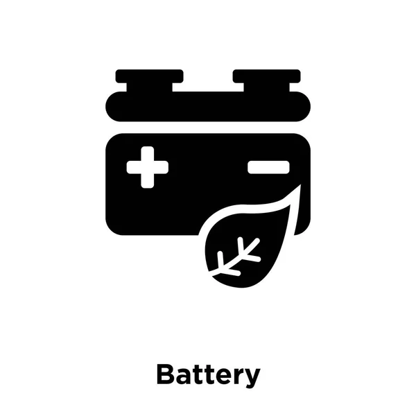 Wektor Ikona Baterii Białym Tle Białym Tle Koncepcja Logo Znaku — Wektor stockowy