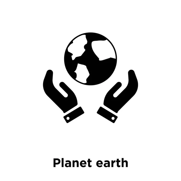 Vecteur Icône Planète Terre Isolé Sur Fond Blanc Concept Logo — Image vectorielle