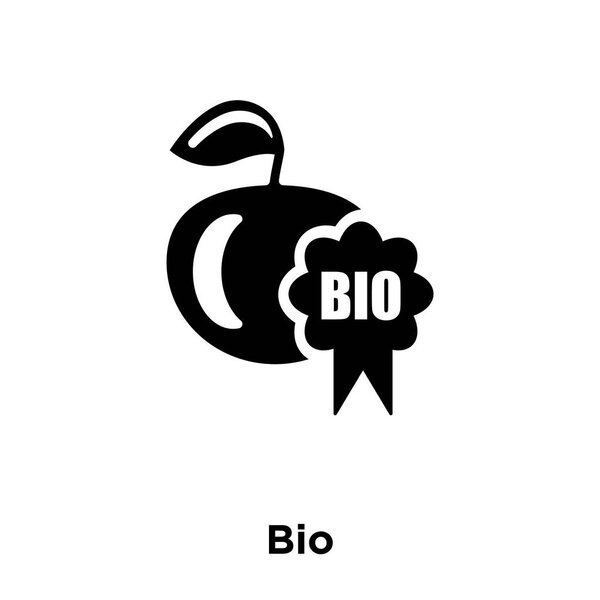 Bio icon vector isolated on white background, logo concept of Bio sign on transparent background, filled black symbol