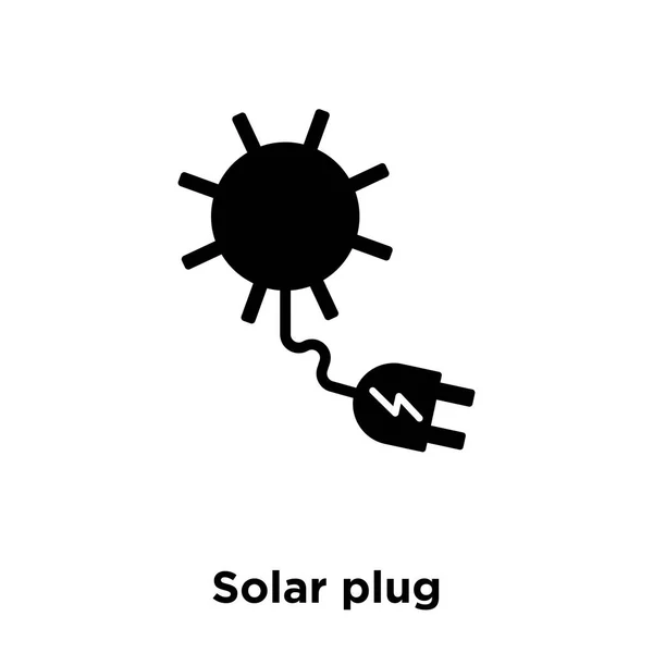 Solarstecker Icon Vektor Isoliert Auf Weißem Hintergrund Logo Konzept Der — Stockvektor