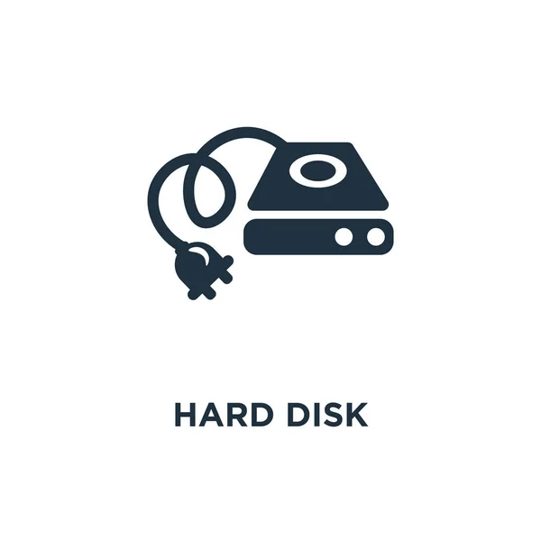 Ikon Cakram Keras Ilustrasi Vektor Berisi Hitam Hard Disk Simbol - Stok Vektor