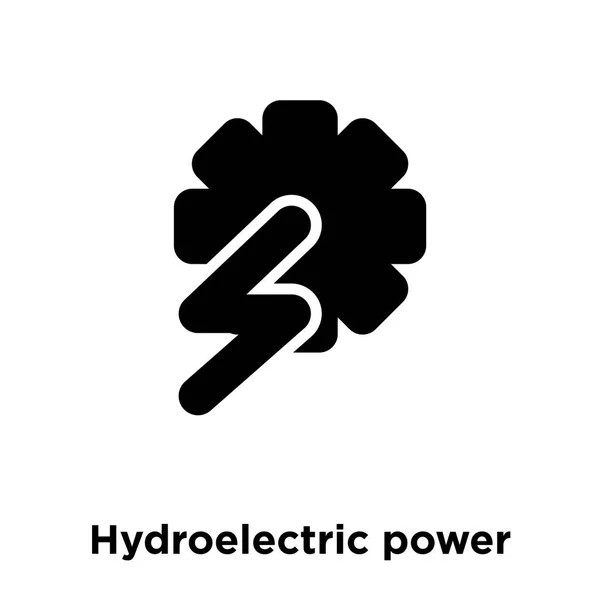 Hydrosiłownie Elektryczne Wektor Ikona Białym Tle Białym Tle Koncepcja Logo — Wektor stockowy