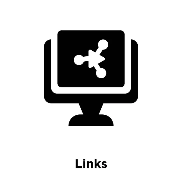 Links Symbol Vektor Isoliert Auf Weißem Hintergrund Logo Konzept Der — Stockvektor