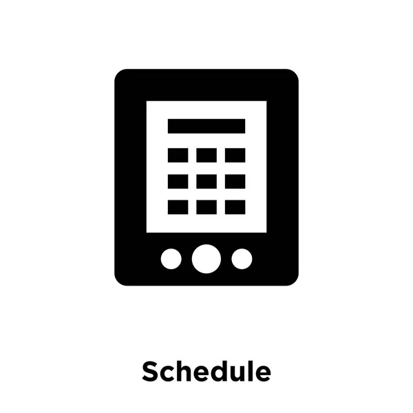 Schedule Icon Vector Isolato Sfondo Bianco Concetto Logo Del Segno — Vettoriale Stock