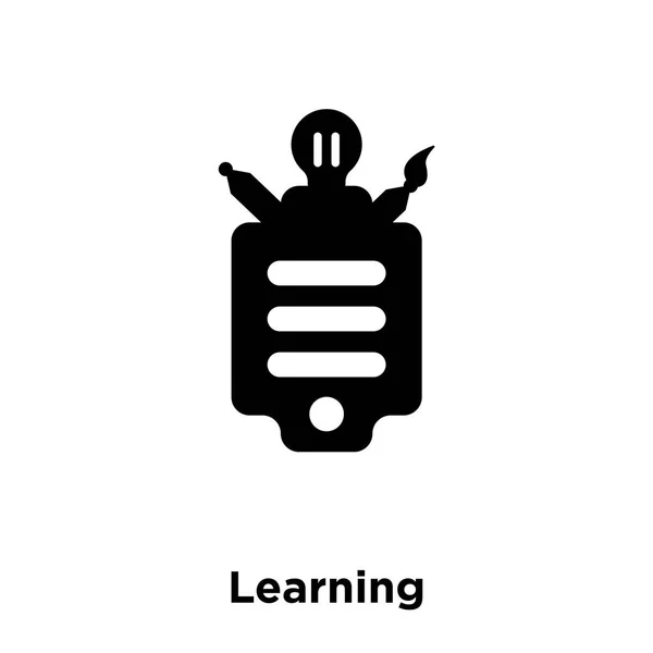 Lernen Symbol Vektor Isoliert Auf Weißem Hintergrund Logo Konzept Des — Stockvektor