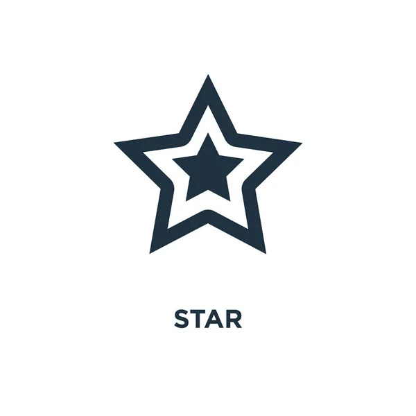 星のアイコン ブラックは ベクター グラフィックを充填しました 白い背景の星のシンボル Web およびモバイル使うことが — ストックベクタ