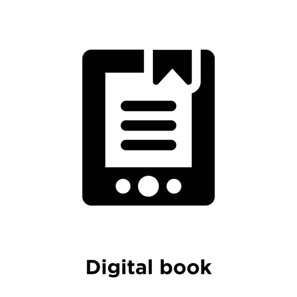 Digital Libro Icono Vector Aislado Sobre Fondo Blanco Logotipo Concepto — Vector de stock