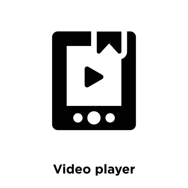 Vetor Ícone Player Vídeo Isolado Fundo Branco Conceito Logotipo Sinal — Vetor de Stock