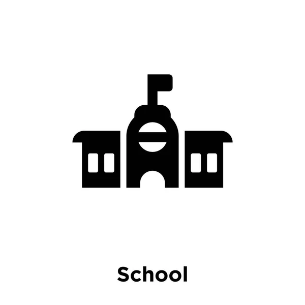 Icône École Vecteur Isolé Sur Fond Blanc Concept Logo École — Image vectorielle