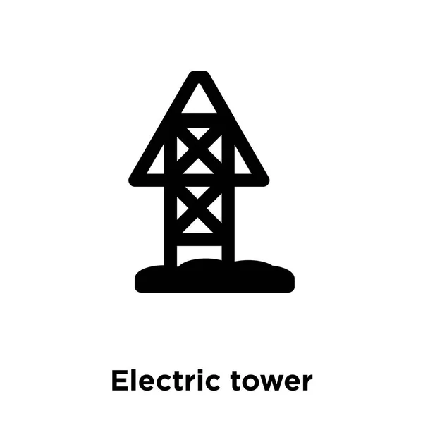 Elektrische Turm Symbol Vektor Isoliert Auf Weißem Hintergrund Logo Konzept — Stockvektor