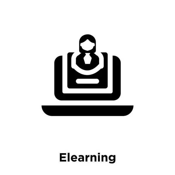 Vetor Ícone Elearning Isolado Fundo Branco Conceito Logotipo Sinal Elearning — Vetor de Stock