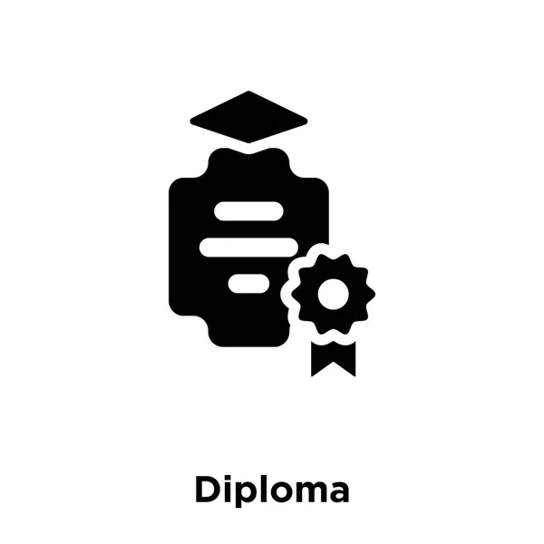 Diploma Icon Vector Isolated White Background Logo Concept Diploma Sign — Stock Vector