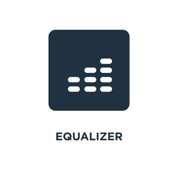 Het Pictogram Van Equalizer Zwarte Gevuld Vectorillustratie Equalizer Symbool Witte — Stockvector