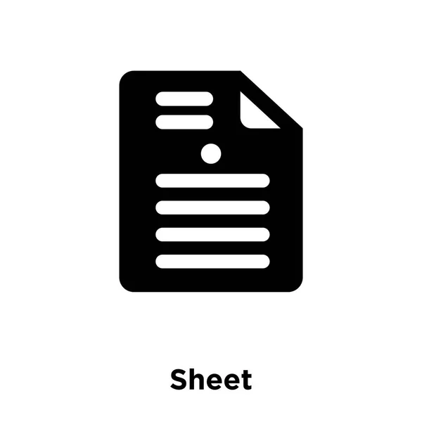 ロゴのコンセプト シート透明な背景は サインオンの白い背景で隔離シートのアイコン ベクトルいっぱい黒い記号 — ストックベクタ