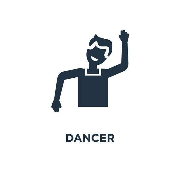 Icône Danseuse Illustration Vectorielle Remplie Noir Symbole Danseur Sur Fond — Image vectorielle