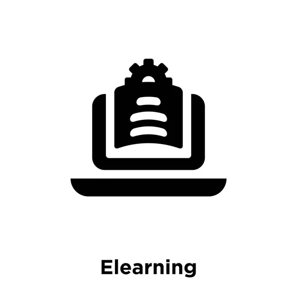 Icono Aprendizaje Electrónico Vector Aislado Sobre Fondo Blanco Concepto Logotipo — Archivo Imágenes Vectoriales