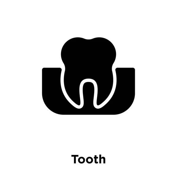 Vetor Ícone Dente Isolado Fundo Branco Conceito Logotipo Sinal Dente — Vetor de Stock