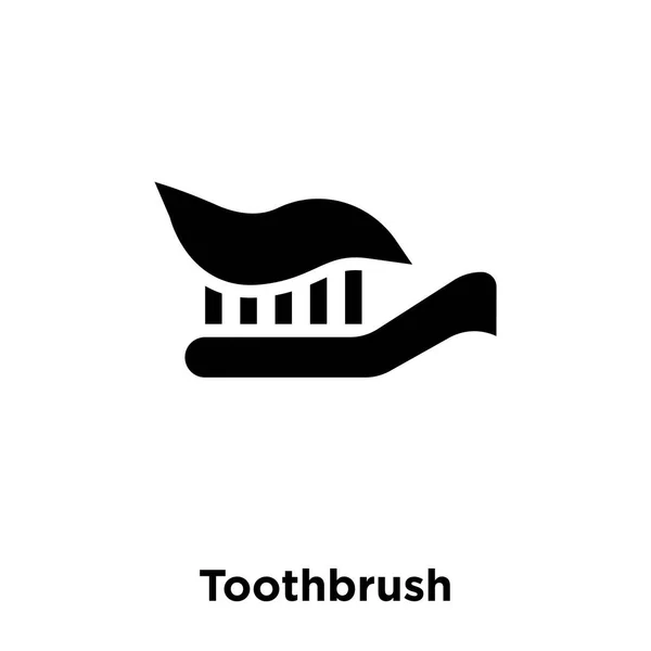 Szczoteczka Zębów Wektor Ikona Białym Tle Białym Tle Logo Koncepcja — Wektor stockowy