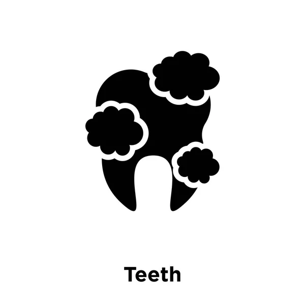 Dientes Vector Icono Aislado Sobre Fondo Blanco Concepto Logotipo Signo — Archivo Imágenes Vectoriales