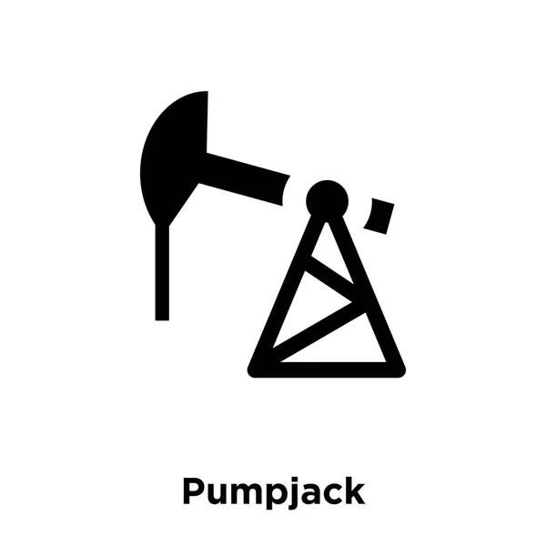 Pumpjack Ikonen Vektor Isolerad Vit Bakgrund Logotypen Begreppet Pumpjack Logga — Stock vektor