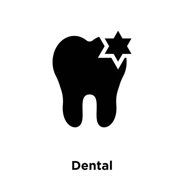 Vetor Ícone Dental Isolado Fundo Branco Conceito Logotipo Sinal Dental — Vetor de Stock