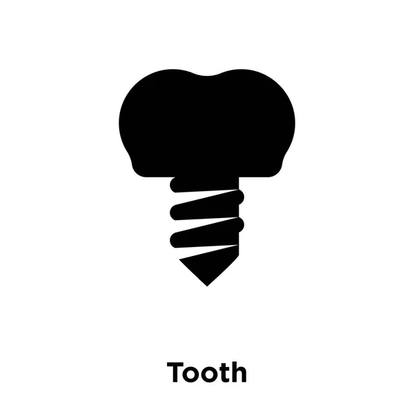 白い背景に 透明な背景は サインオン歯のロゴのコンセプト上に孤立歯アイコン ベクトルいっぱい黒い記号 — ストックベクタ