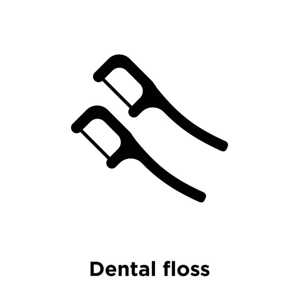 Vetor Ícone Fio Dental Isolado Fundo Branco Conceito Logotipo Sinal — Vetor de Stock