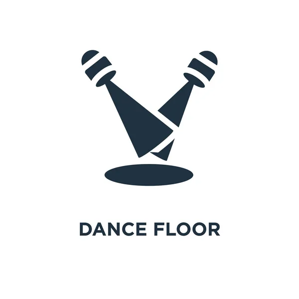 Dance floor icon. Black filled vector illustration. Dance floor symbol on white background. Can be used in web and mobile.