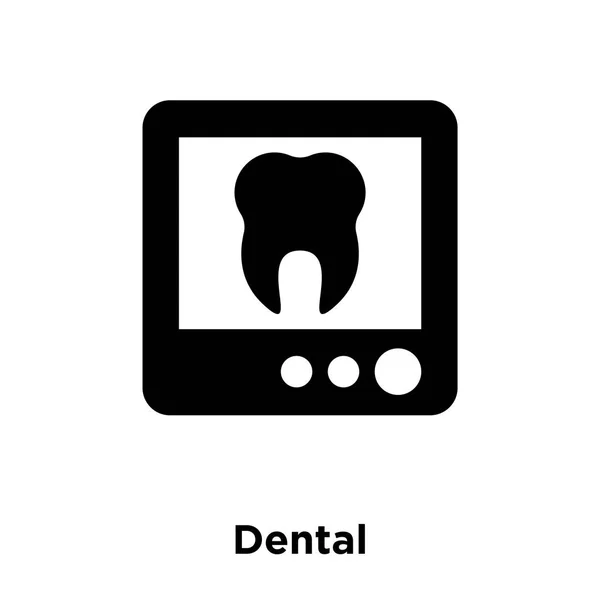 Vetor Ícone Dental Isolado Fundo Branco Conceito Logotipo Sinal Dental —  Vetores de Stock