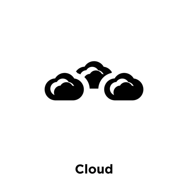 云图标矢量隔离在白色背景上 标志概念上的云标志在透明背景下 填充黑色符号 — 图库矢量图片