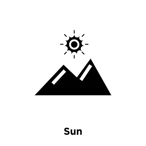 Zon Pictogram Vector Geïsoleerd Een Witte Achtergrond Logo Concept Van — Stockvector