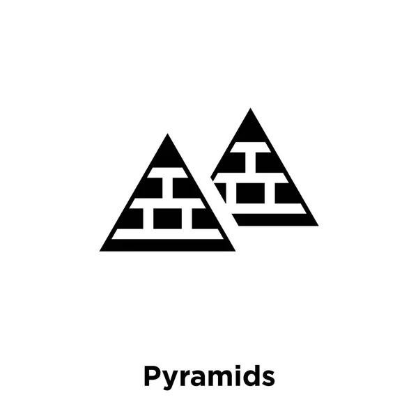 Pyramides Icône Vecteur Isolé Sur Fond Blanc Concept Logo Des — Image vectorielle