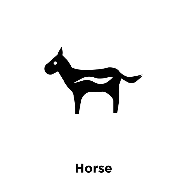 白い背景に 透明な背景に馬サインのロゴのコンセプトに分離された馬アイコン ベクトルいっぱい黒い記号 — ストックベクタ