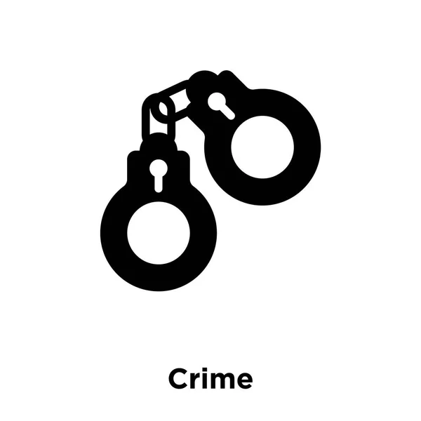 Vetor Ícone Crime Isolado Fundo Branco Conceito Logotipo Sinal Crime — Vetor de Stock