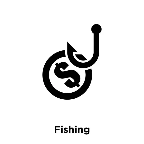 Fishing Icon Vector Isolated White Background Logo Concept Fishing Sign — Stock Vector