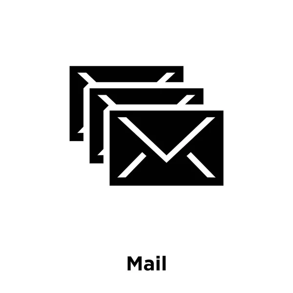 白い背景に 透明な背景にメール署名のロゴのコンセプトで隔離メールのアイコン ベクトルいっぱい黒い記号 — ストックベクタ