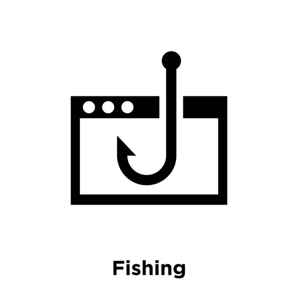 Рыбалка Иконка Вектор Изолирован Белом Фоне Логотип Концепции Рыбалки Знак — стоковый вектор