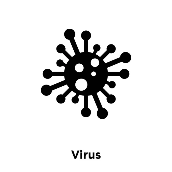 病毒图标矢量隔离在白色背景上 标志概念上的病毒符号在透明背景下 填充黑色符号 — 图库矢量图片