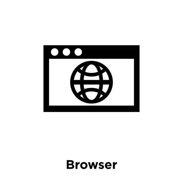 Vector Icono Del Navegador Aislado Sobre Fondo Blanco Concepto Logotipo — Archivo Imágenes Vectoriales