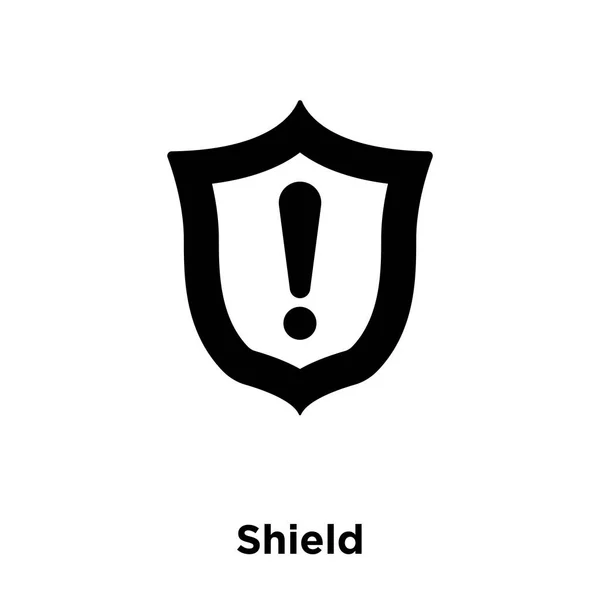 Vektorové Ikony Štítu Izolovaných Bílém Pozadí Logo Pojmu Štítu Nápis — Stockový vektor