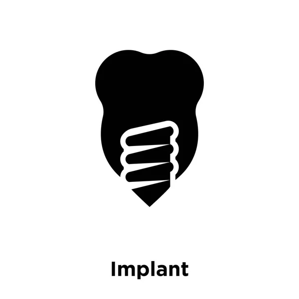 Vetor Ícone Implante Isolado Fundo Branco Conceito Logotipo Sinal Implante — Vetor de Stock