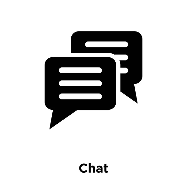 聊天图标矢量隔离在白色背景 标志概念的聊天标志在透明的背景 充满黑色符号 — 图库矢量图片