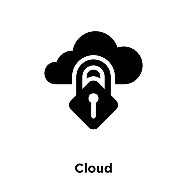 Vetor Ícone Nuvem Isolado Fundo Branco Conceito Logotipo Sinal Nuvem — Vetor de Stock