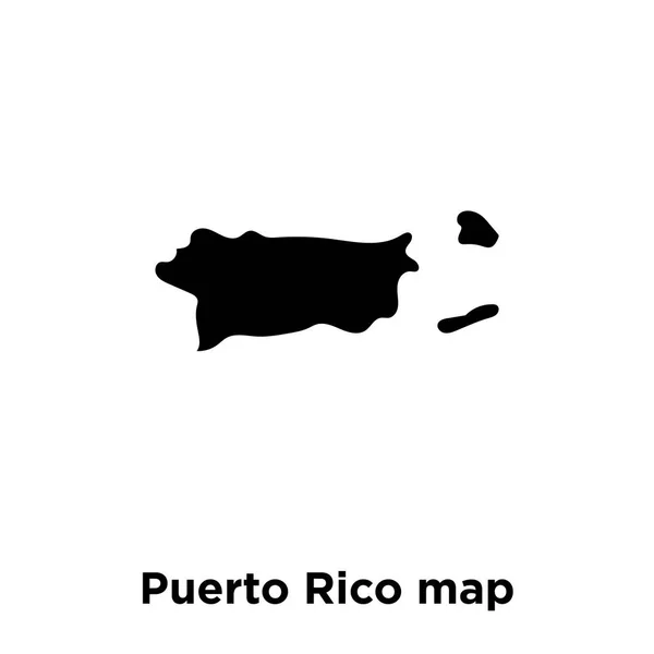 Portorico Mappa Icona Vettoriale Isolato Sfondo Bianco Logo Concetto Portorico — Vettoriale Stock
