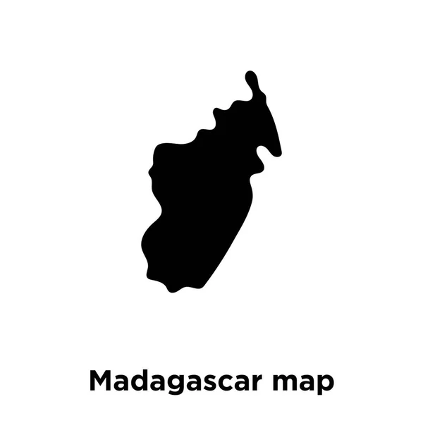 Madagascar Mapa Icono Vector Aislado Sobre Fondo Blanco Logotipo Concepto — Archivo Imágenes Vectoriales