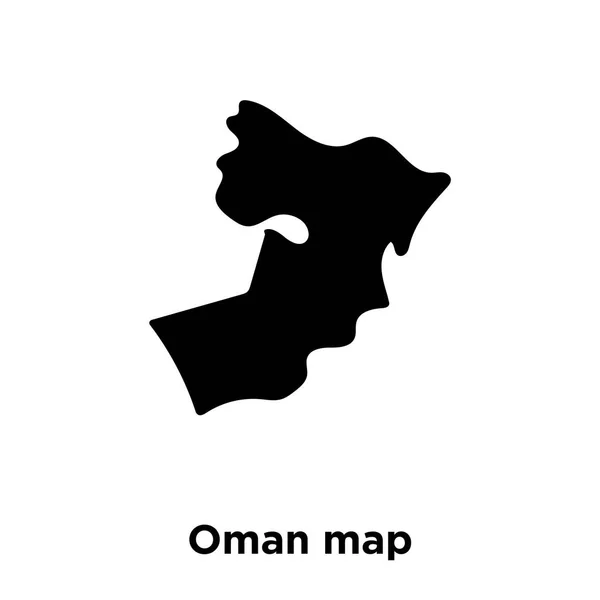 Koncepcja Logo Mapa Omanu Oman Mapa Wektor Ikona Białym Tle — Wektor stockowy