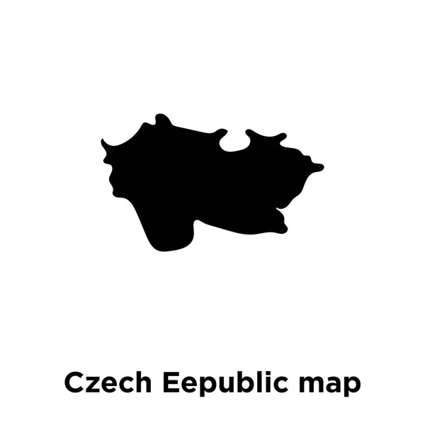 Czech Eepublic Map Icon Vector Isolated White Background Logo Concept — Stock Vector