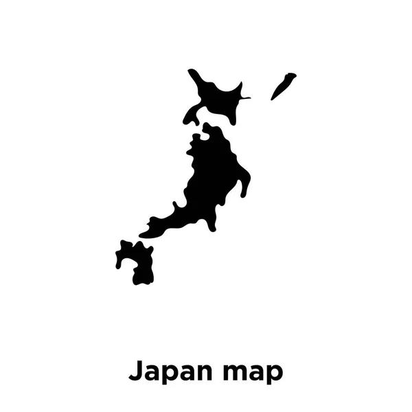 Japón Mapa Icono Vector Aislado Sobre Fondo Blanco Logotipo Concepto — Vector de stock