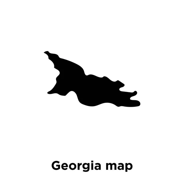 Georgia Mapa Icono Vector Aislado Sobre Fondo Blanco Logo Concepto — Vector de stock